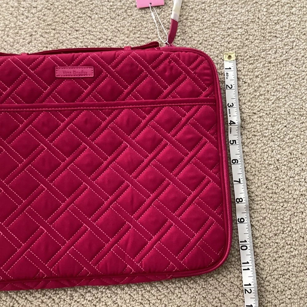 NEW Vera Bradley Laptop Organizer Case Slip Holder Passion Pink Office NWOT